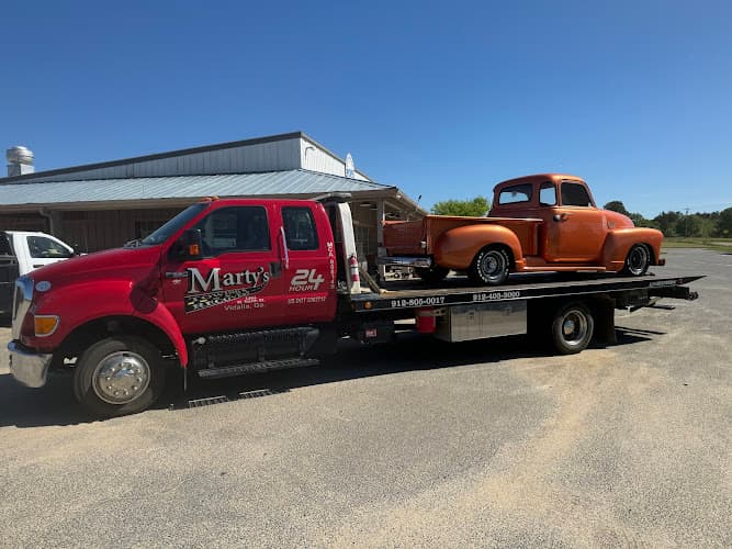 Marty’s Towing & Recovery tow truck