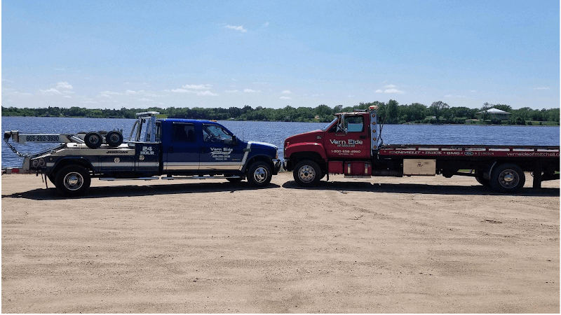 Vern Eide of Mitchell Towing tow truck