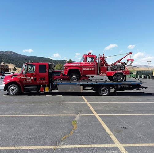 Red Wrecker tow truck