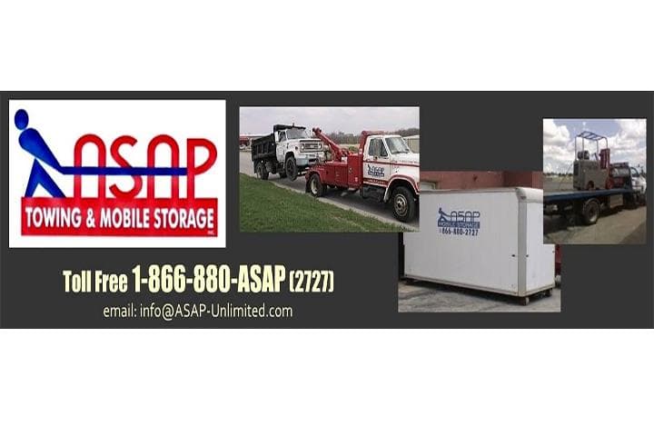 ASAP Towing, Hauling & Mobile Storage tow truck