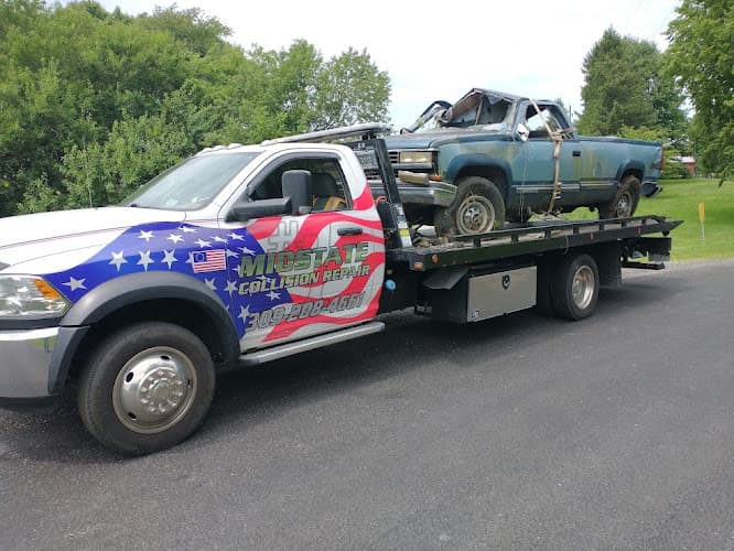 Midstate Collision Repair tow truck