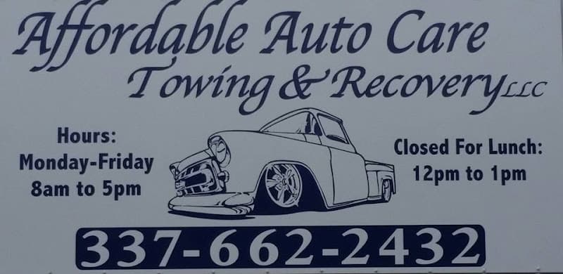 Affordable Auto Care Towing & Recovery LLC tow truck