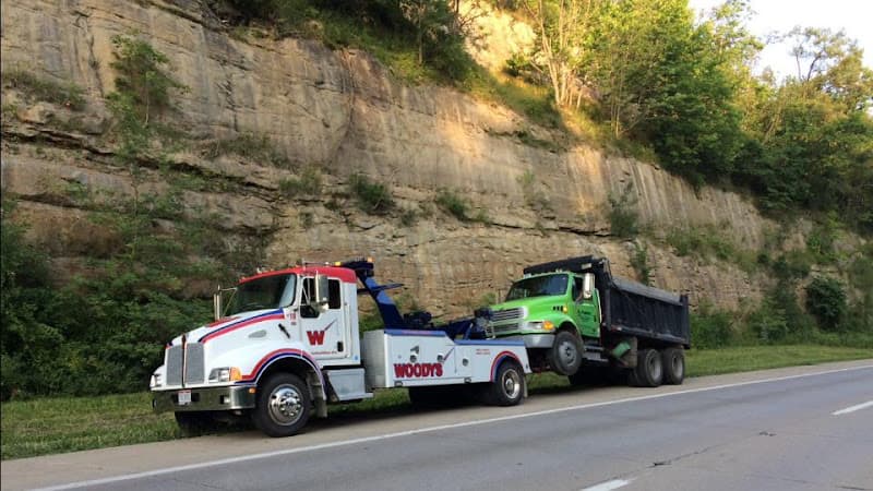 Woody's Towing Service tow truck