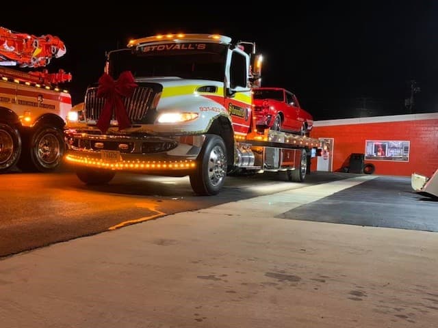 Stovall Body Shop and Wrecker Service tow truck